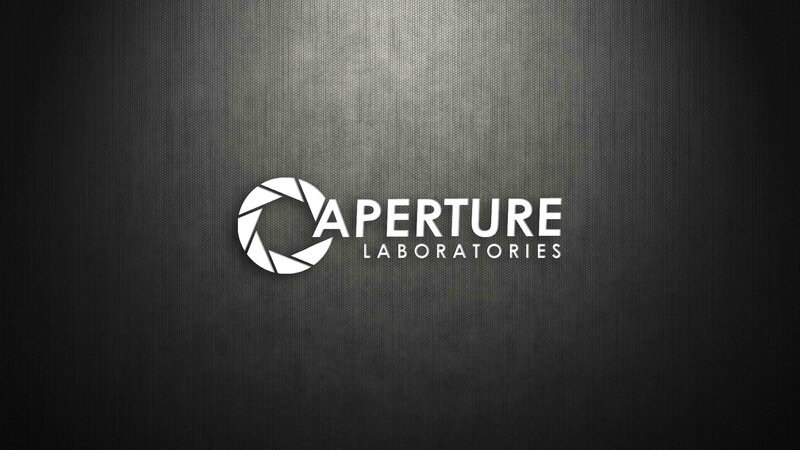 Aperture Laboratories Logo — Black, Minimalist