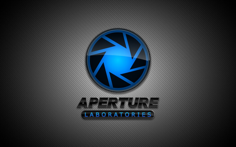 Aperture Laboratories Logo — Black, Technological, Digital Art