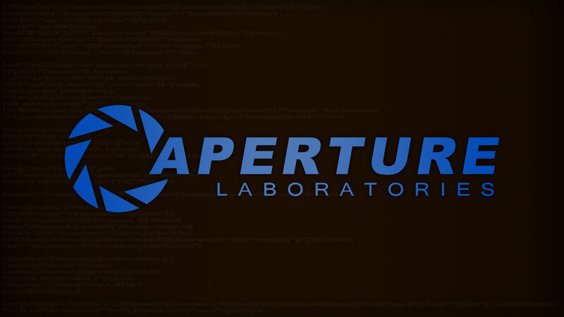 Aperture Laboratories Logo — Blue, Dark, Mysterious