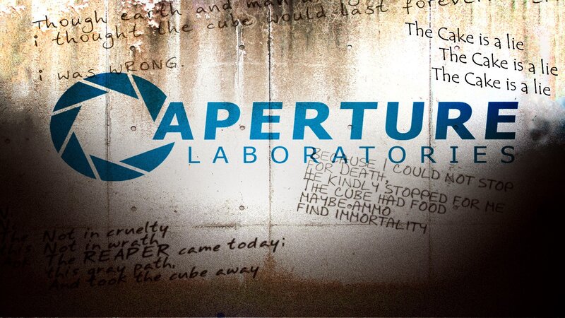 Aperture Laboratories Logo — Blue, Dramatic