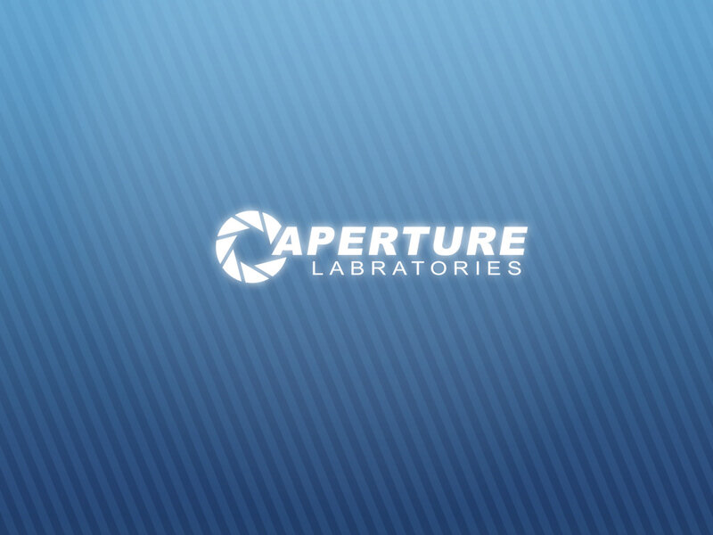 Aperture Laboratories Logo — Blue, Minimalist