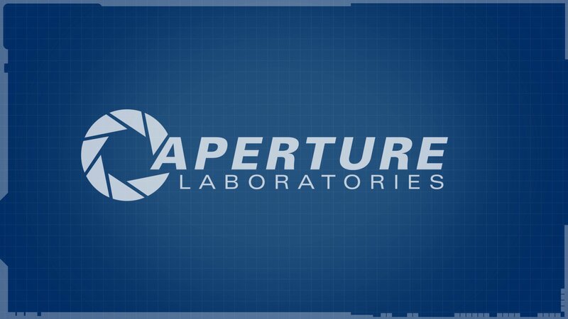 Aperture Laboratories Logo — Blue, Technical