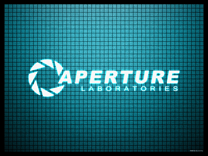 Aperture Laboratories Logo — Blue, Technological