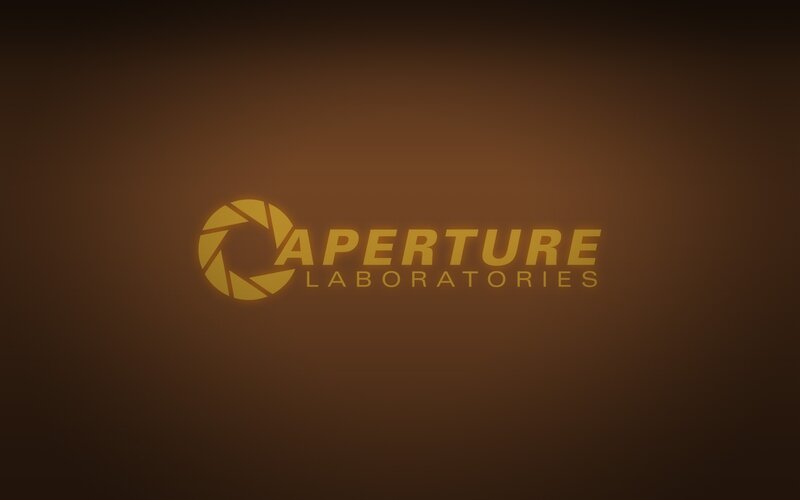 Aperture Laboratories Logo — Brown, Dramatic, Digital Art