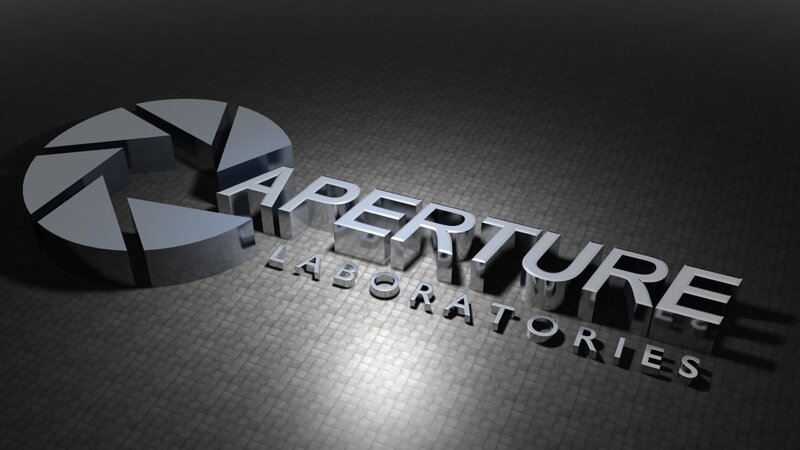 Aperture Laboratories Logo — Gray, Dramatic, 3d Render, Text