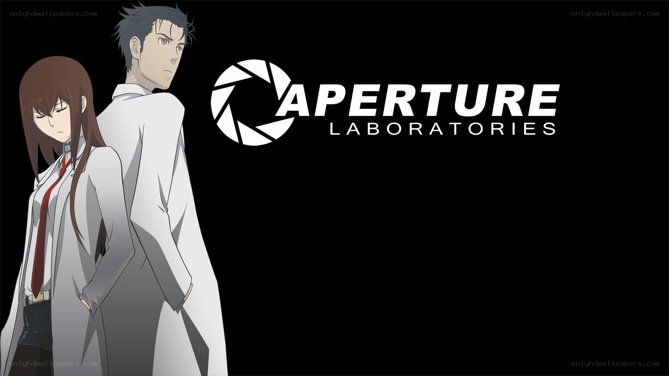 Aperture Laboratories logo with anime characters