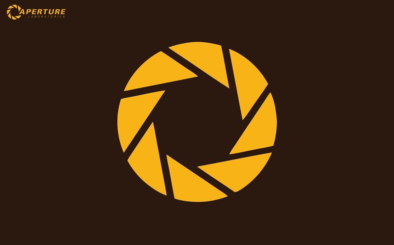 Aperture Laboratories Logo — Yellow