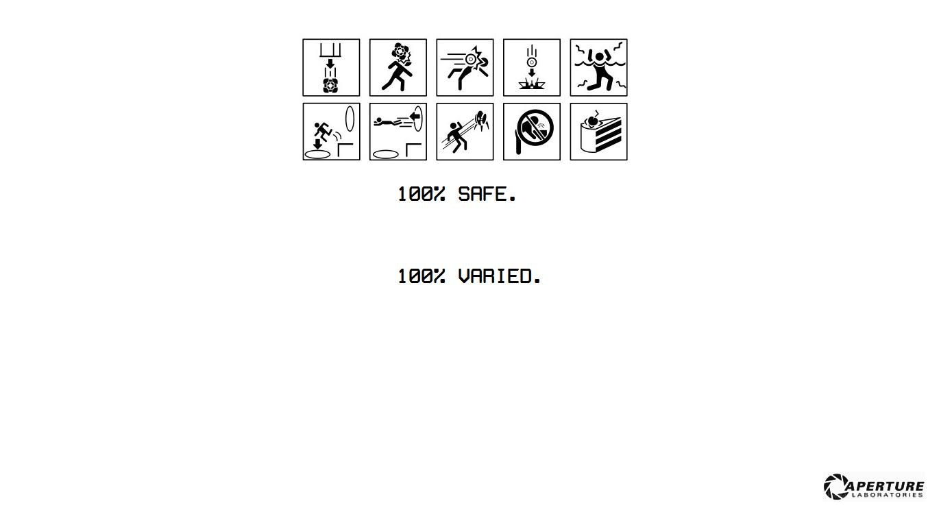 Aperture Laboratories safety icons