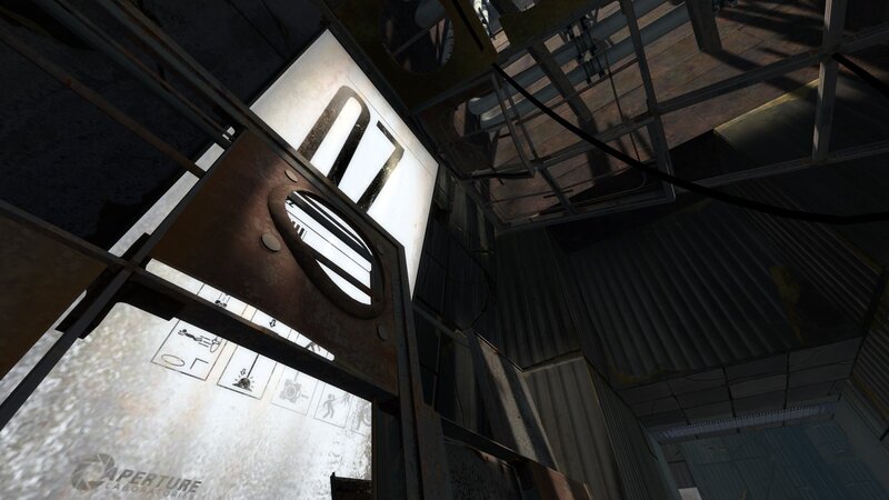 Aperture Laboratories sign
