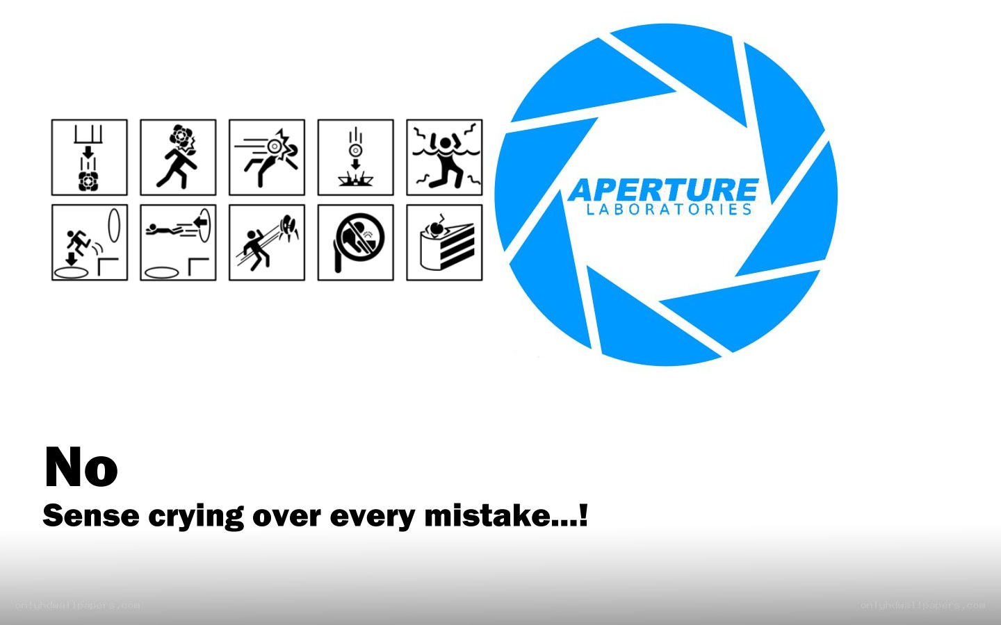 Aperture Laboratories warning signs
