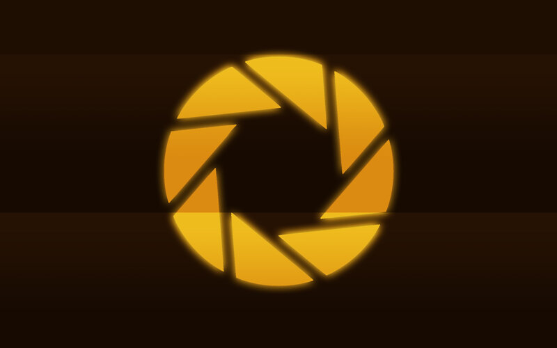 Aperture logo glowing