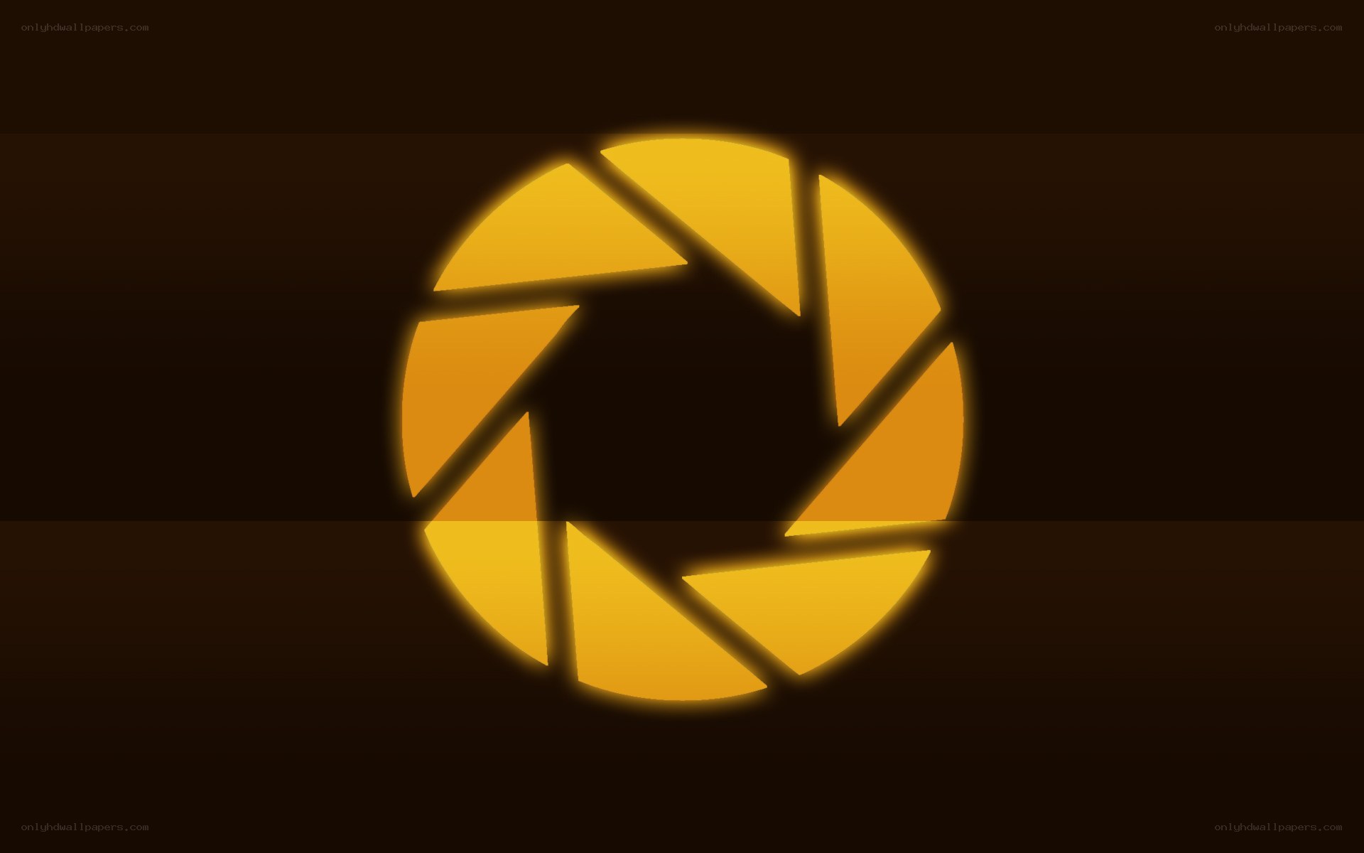 Aperture logo glowing