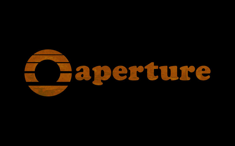 Aperture logo on black
