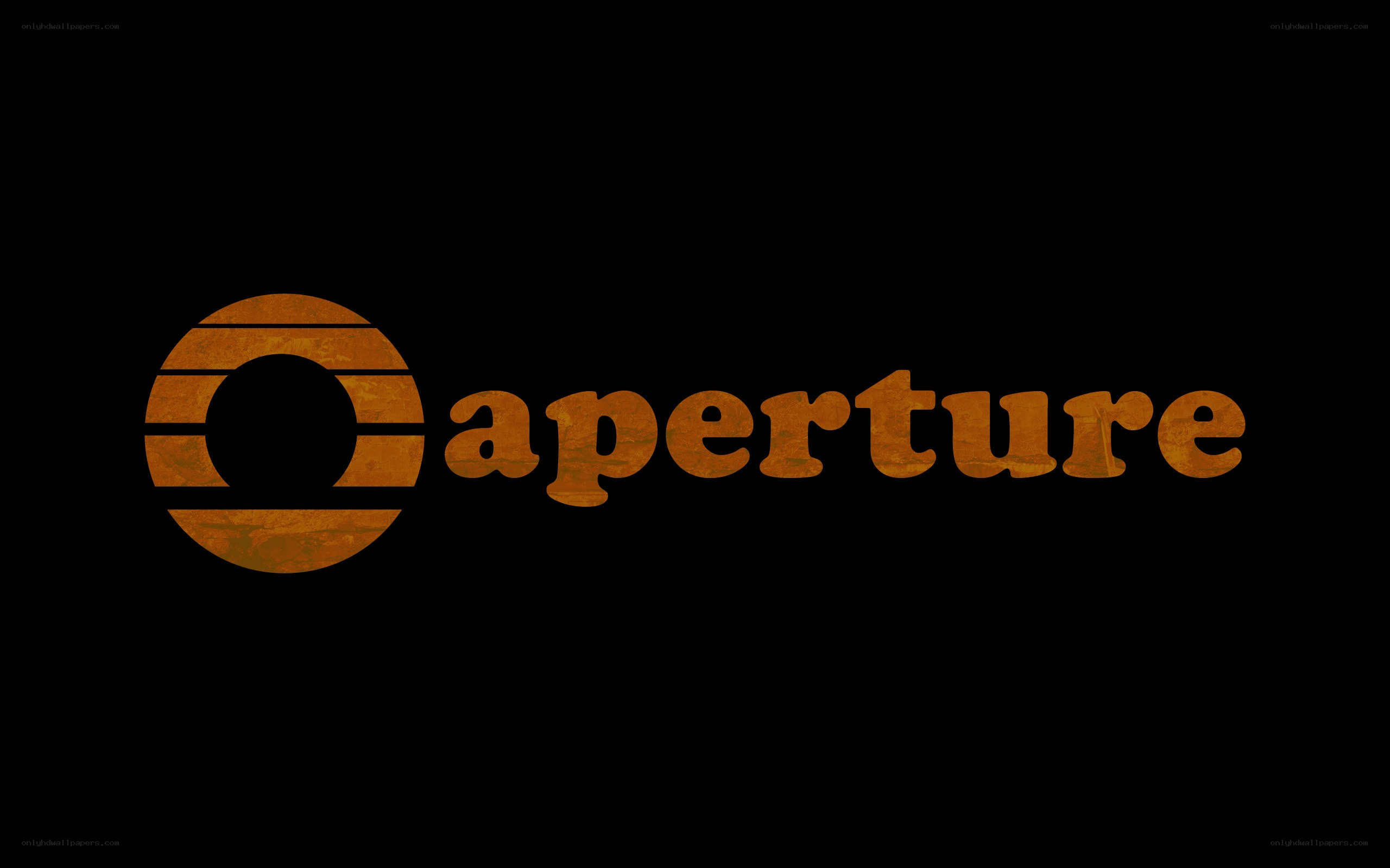 Aperture logo on black