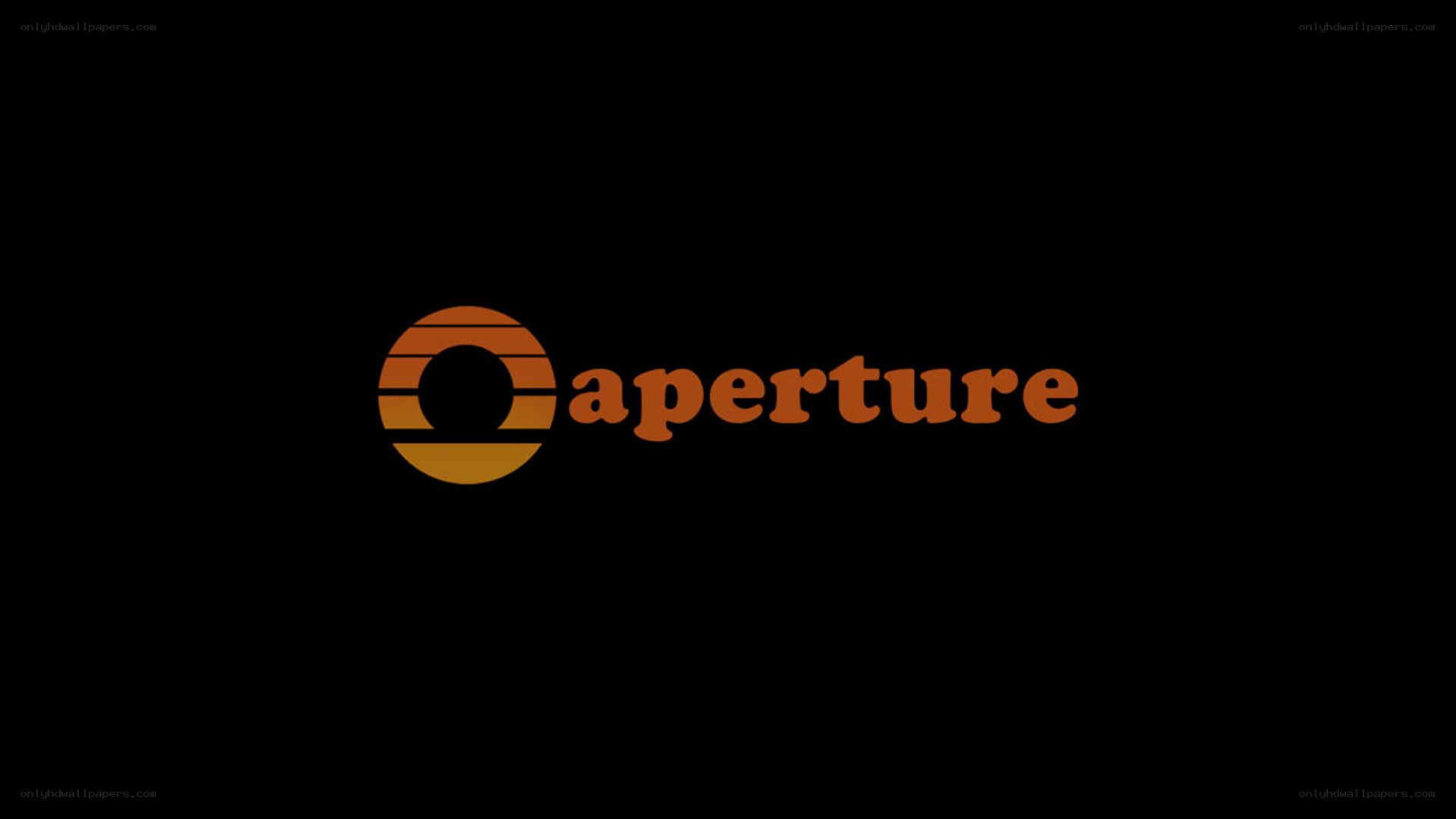 Aperture logo on black