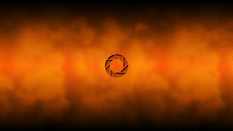 Aperture Logo on Orange Background