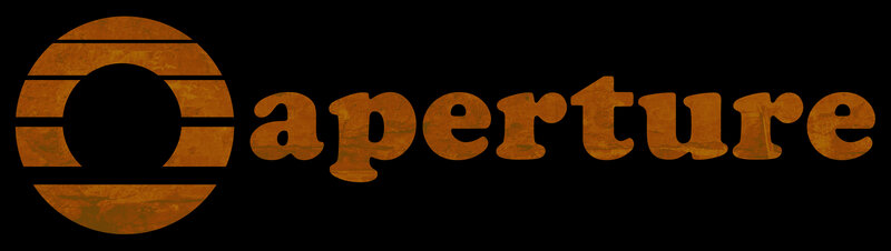 Aperture logo with textured design