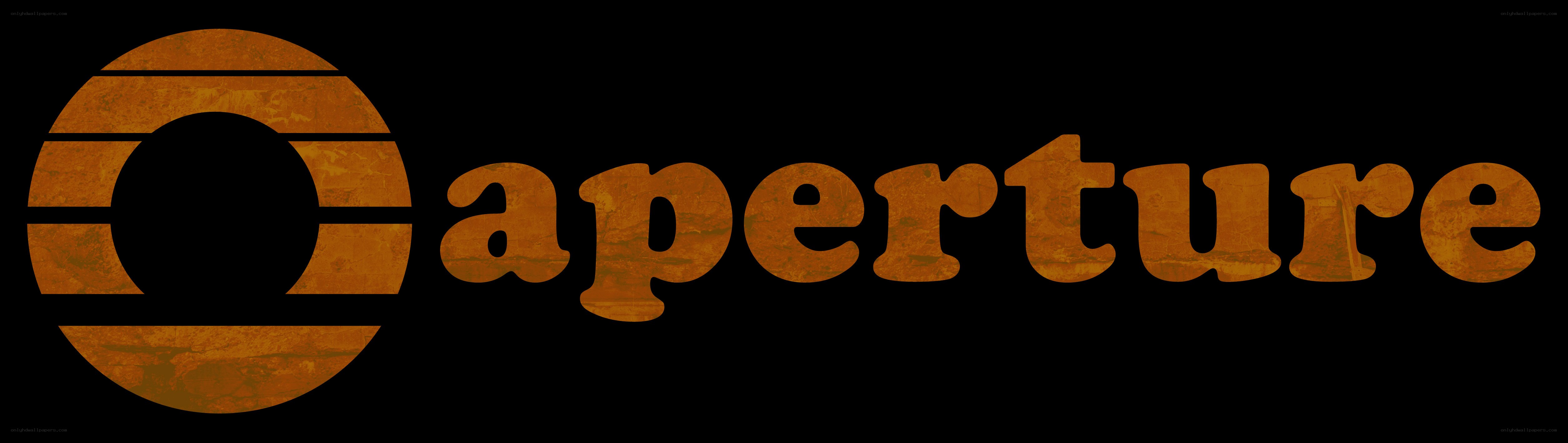 Aperture logo with textured design