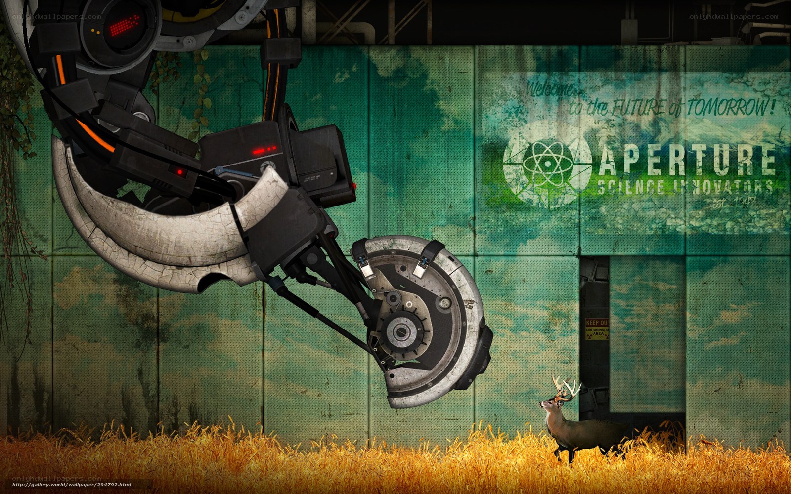 Aperture Science and a deer