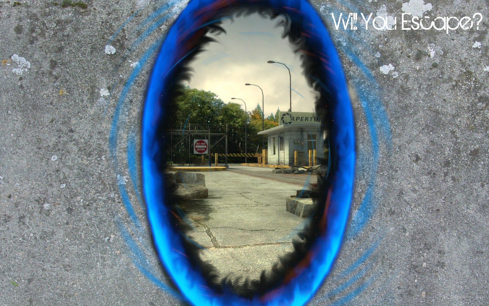 Aperture Science escape view