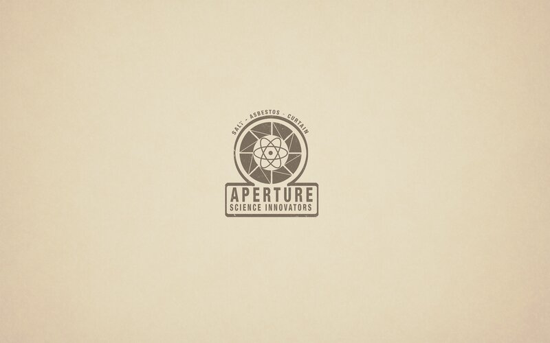 Aperture Science Logo — Beige