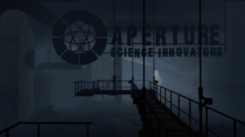 Aperture Science Logo — Black, Dark, Mysterious, 3d Render