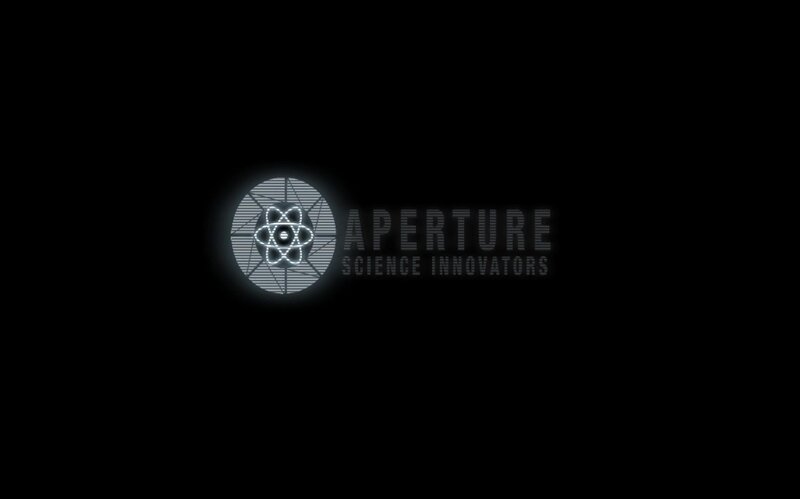 Aperture Science Logo — Black, Dark, Mysterious