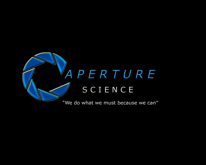 Aperture Science Logo — Black, Dramatic