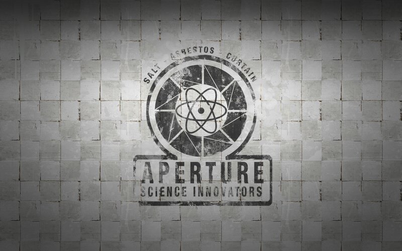 Aperture Science Logo — Black, Dystopian