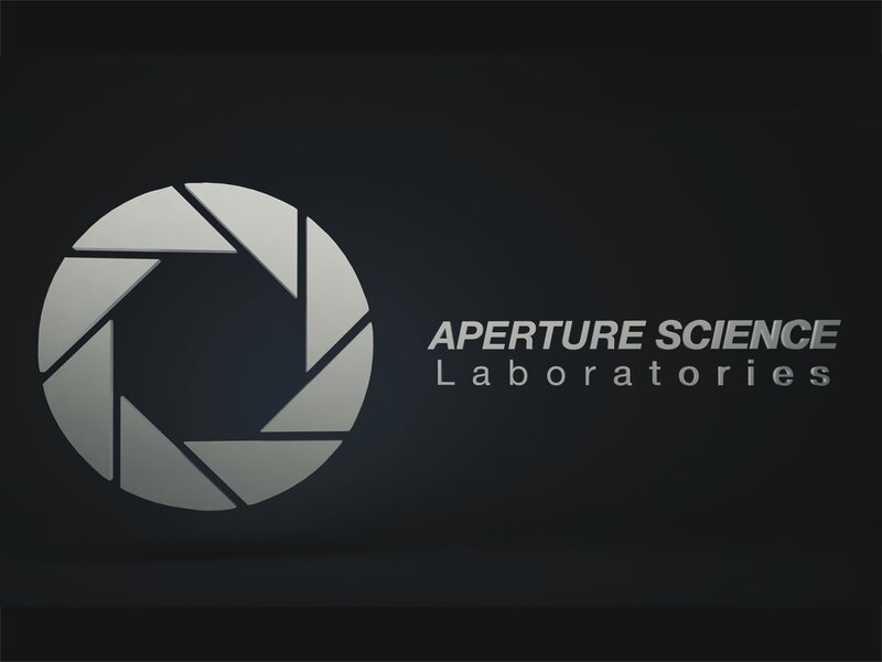 Aperture Science Logo — Black, Minimalist, 3d Render