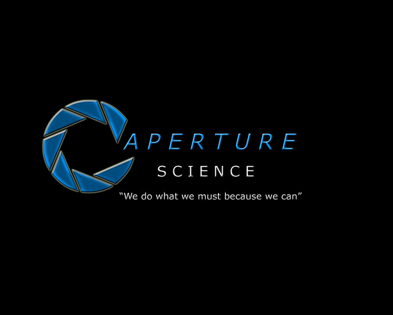 Aperture Science Logo — Black, Minimalist