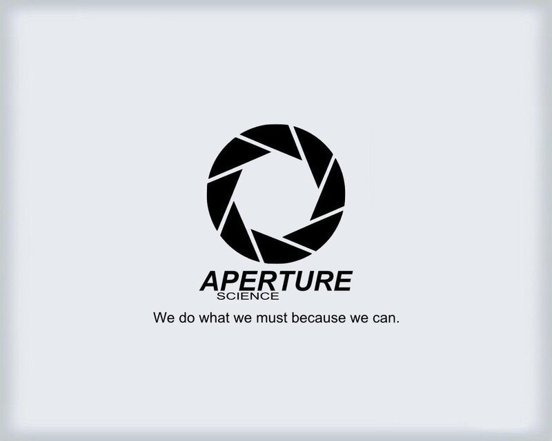 Aperture Science Logo — Black, Neutral