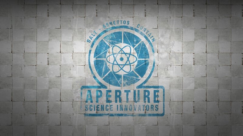 Aperture Science Logo — Blue, Dystopian