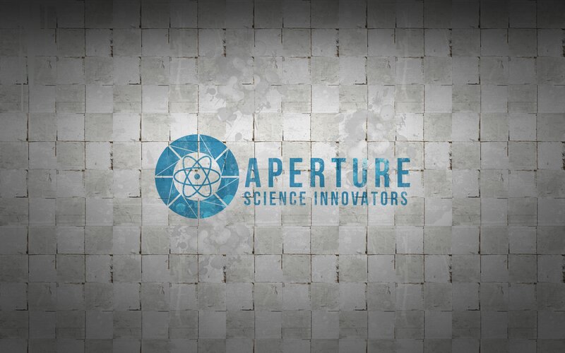Aperture Science Logo — Blue, Industrial
