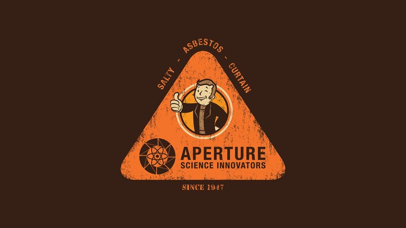 Aperture Science Logo — Brown, Retro