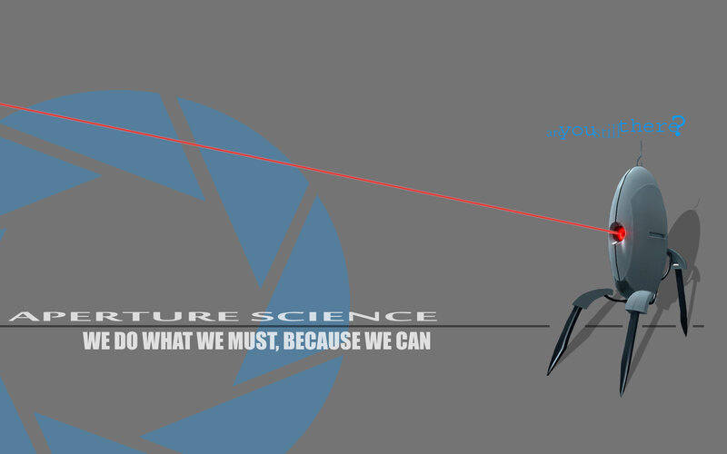 Aperture Science logo with robot