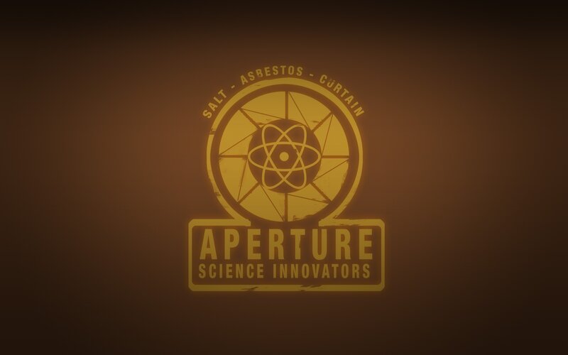 Aperture Science Logo — Yellow, Dramatic