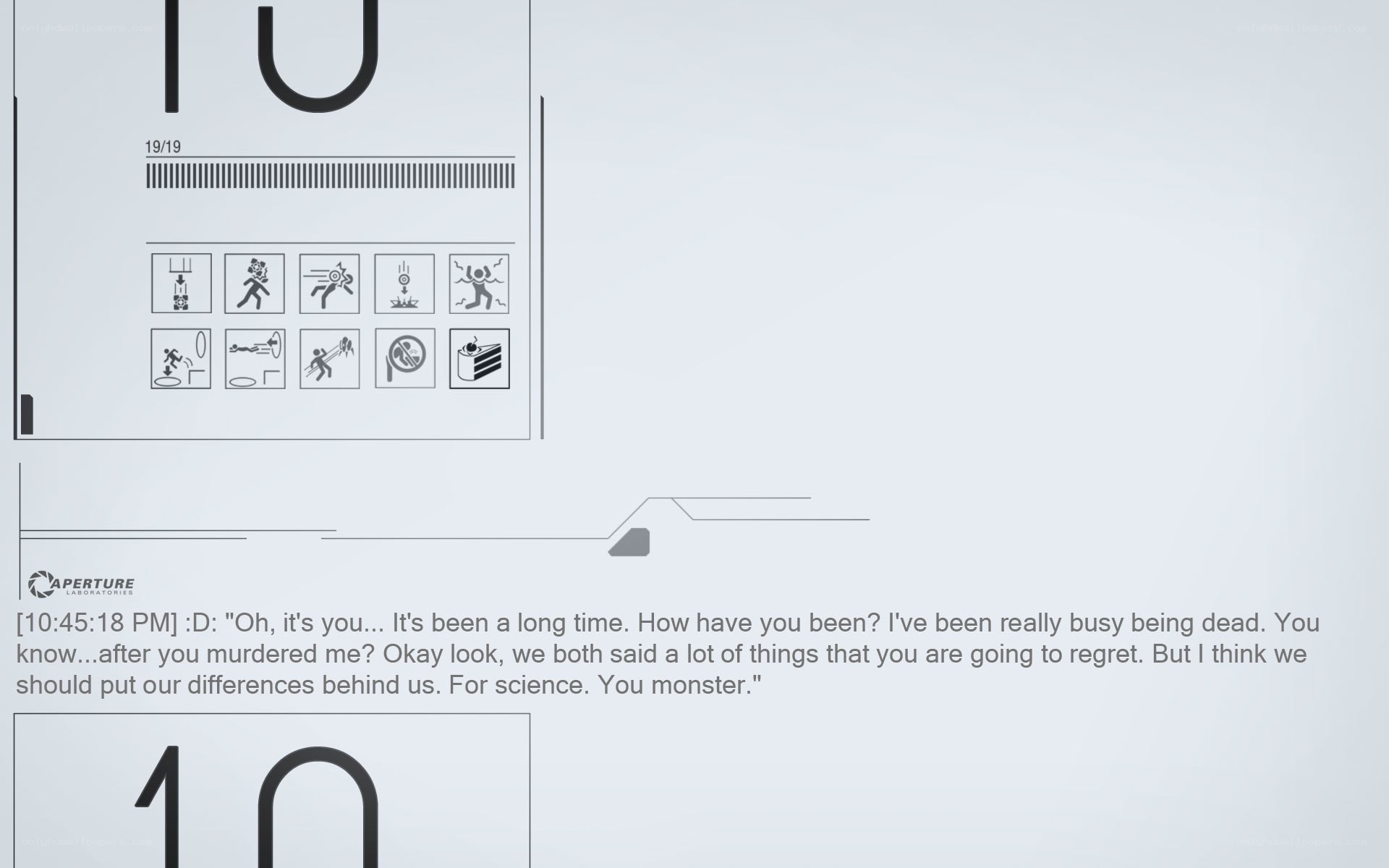 Aperture Science message