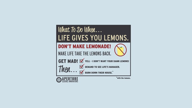 Aperture Science Sign — Gray