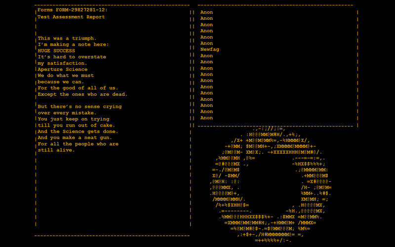 Aperture Science Test Report