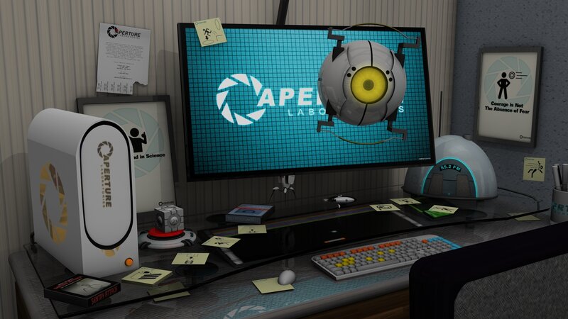 Aperture Science workstation