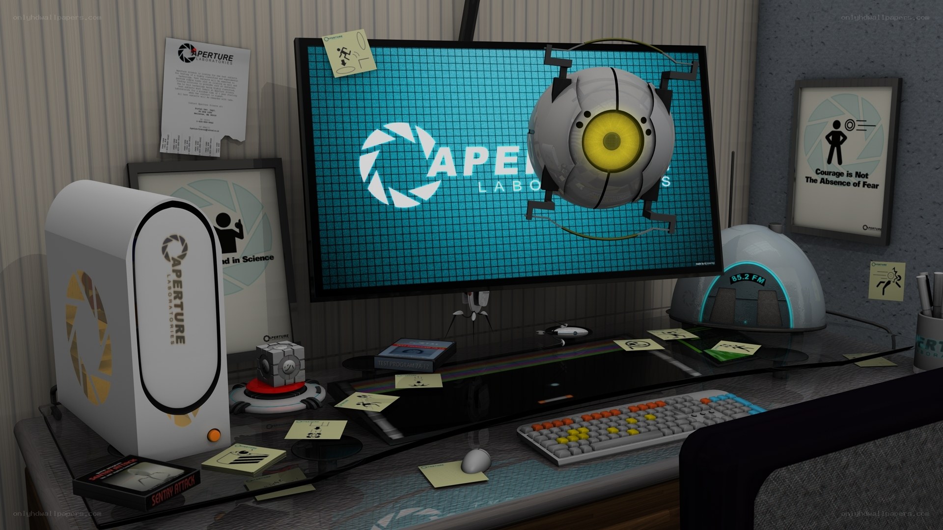 Aperture Science workstation