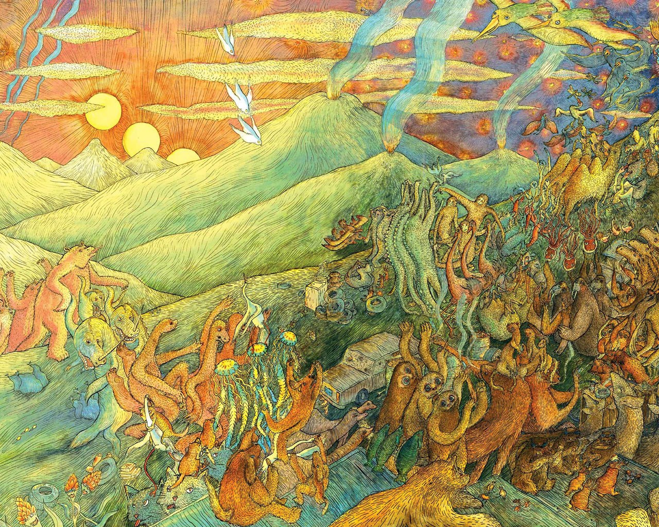 Apocalyptic animal gathering