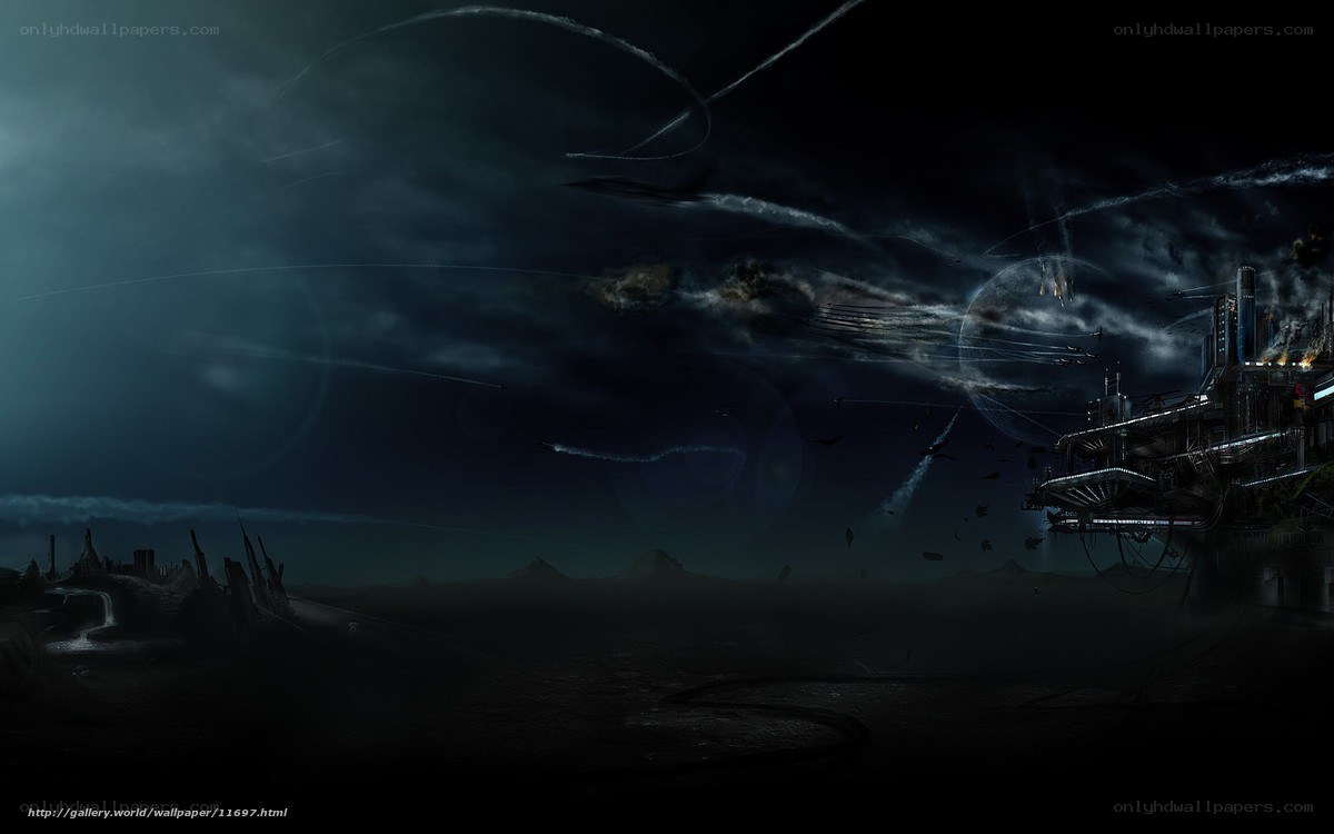 Apocalyptic battle scene