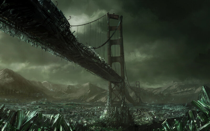 Apocalyptic bridge collapse