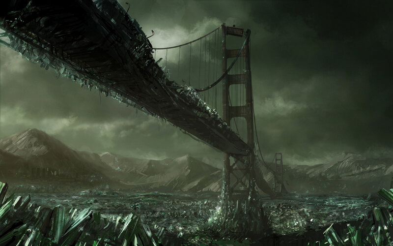 Apocalyptic bridge collapse