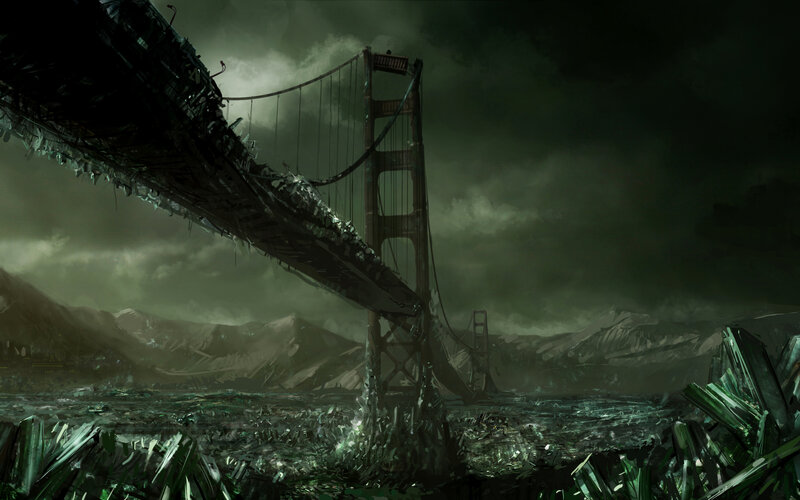Apocalyptic bridge collapse