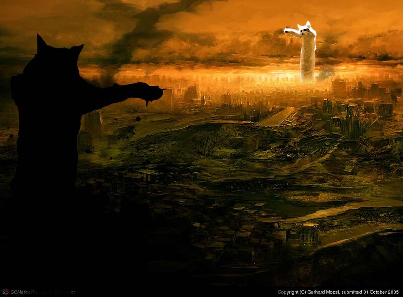 apocalyptic cat silhouette