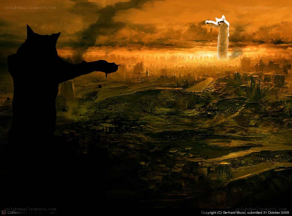 apocalyptic cat silhouette