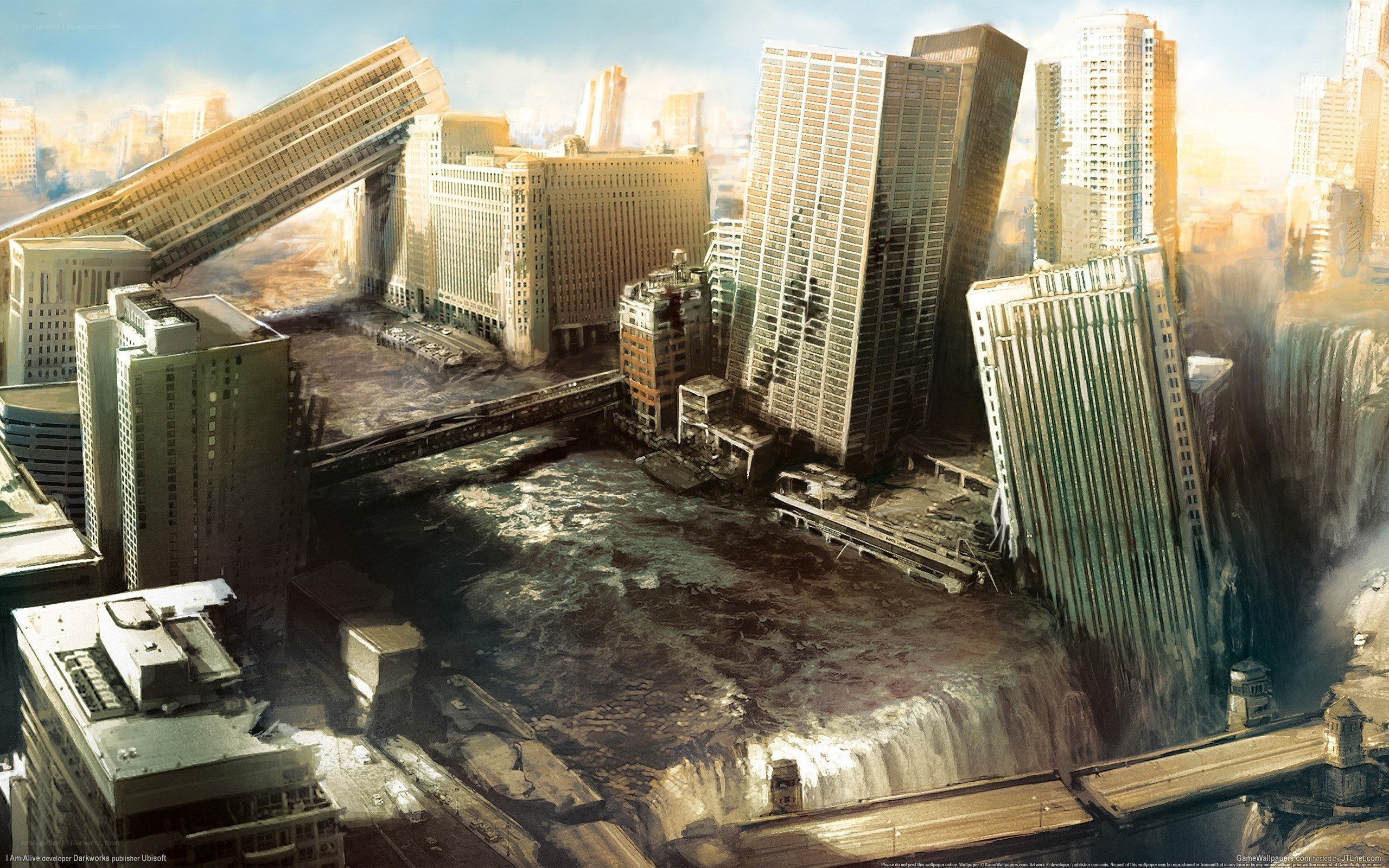 Apocalyptic city collapse